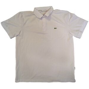 Lacoste Short Sleeve Polo Men’s Size 7 (2XL) Classic Fit Shirt Gator Logo White